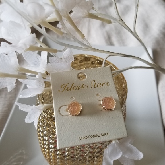 Jewelry - Womens Crystal Pink Stud Earrings